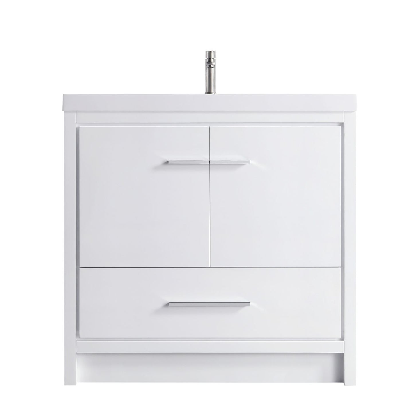 Waterpar® 35.43 in. L x 19.7 in. W x 35 in. H Bathroom Cabinet with Single Resin Sink