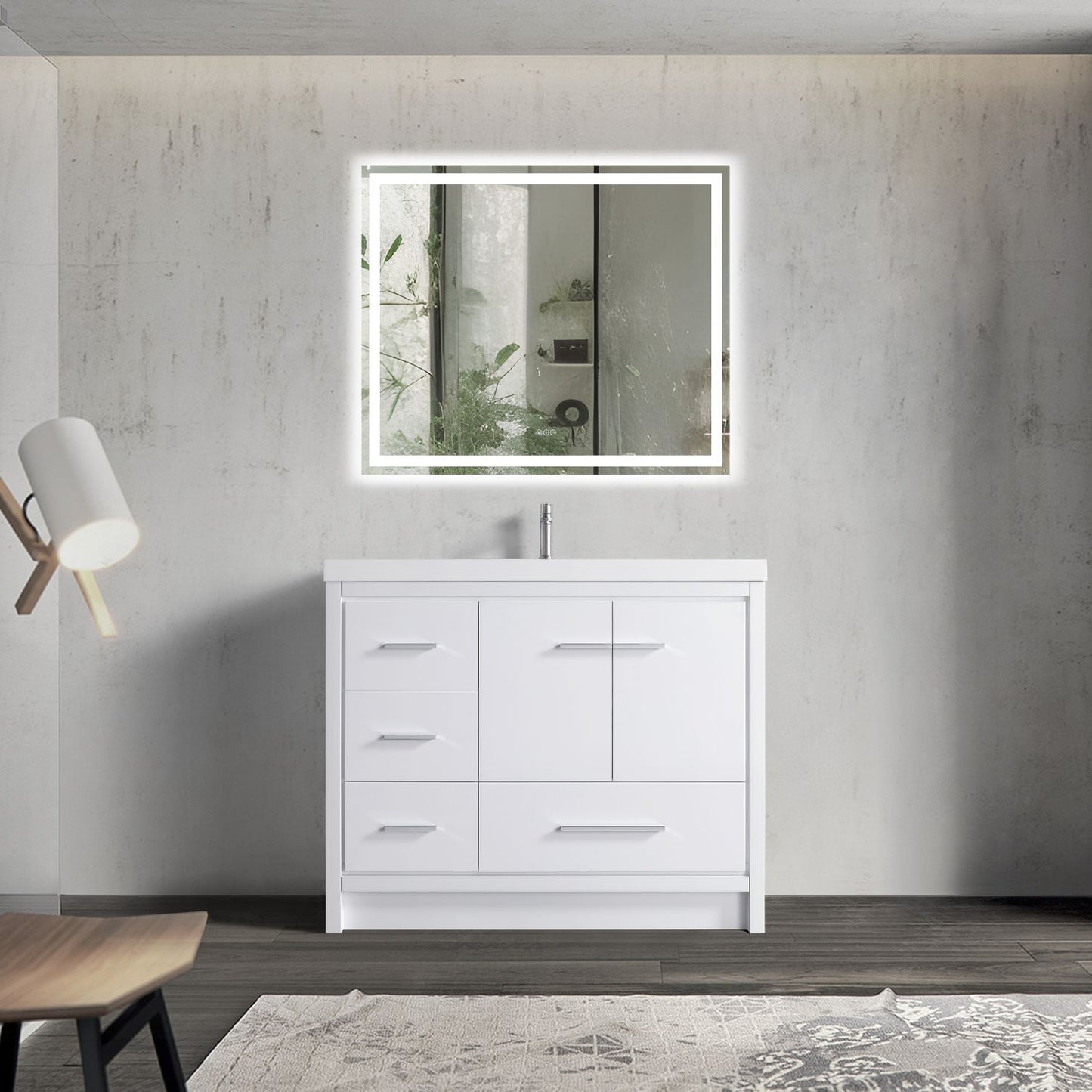 Waterpar® 41.93 in. L x 19.7 in. W x 35 in. H Bathroom Cabinet with Single Resin Sink