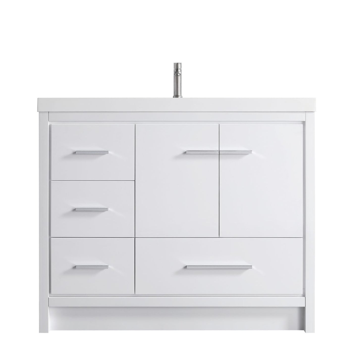 Waterpar® 41.93 in. L x 19.7 in. W x 35 in. H Bathroom Cabinet with Single Resin Sink
