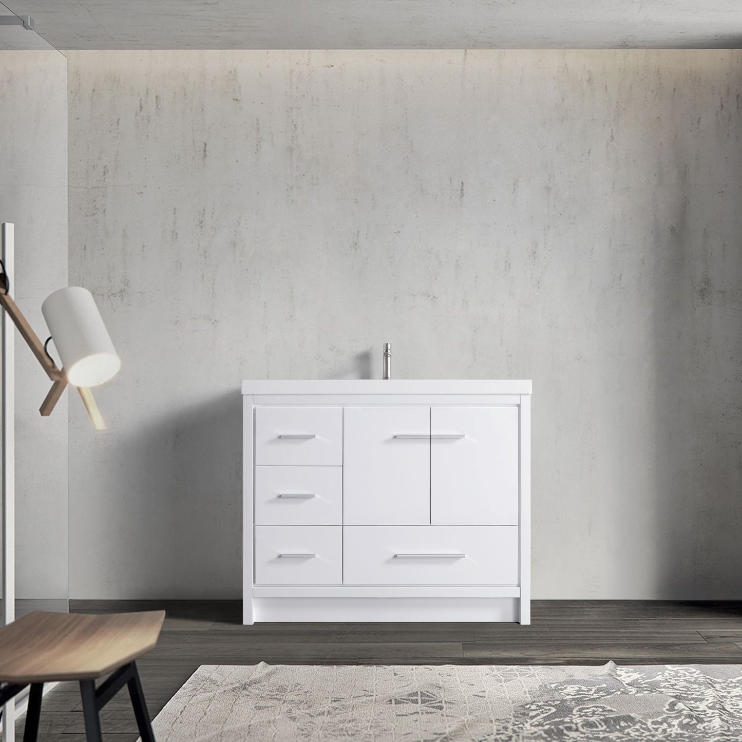 Waterpar® 41.93 in. L x 19.7 in. W x 35 in. H Bathroom Cabinet with Single Resin Sink