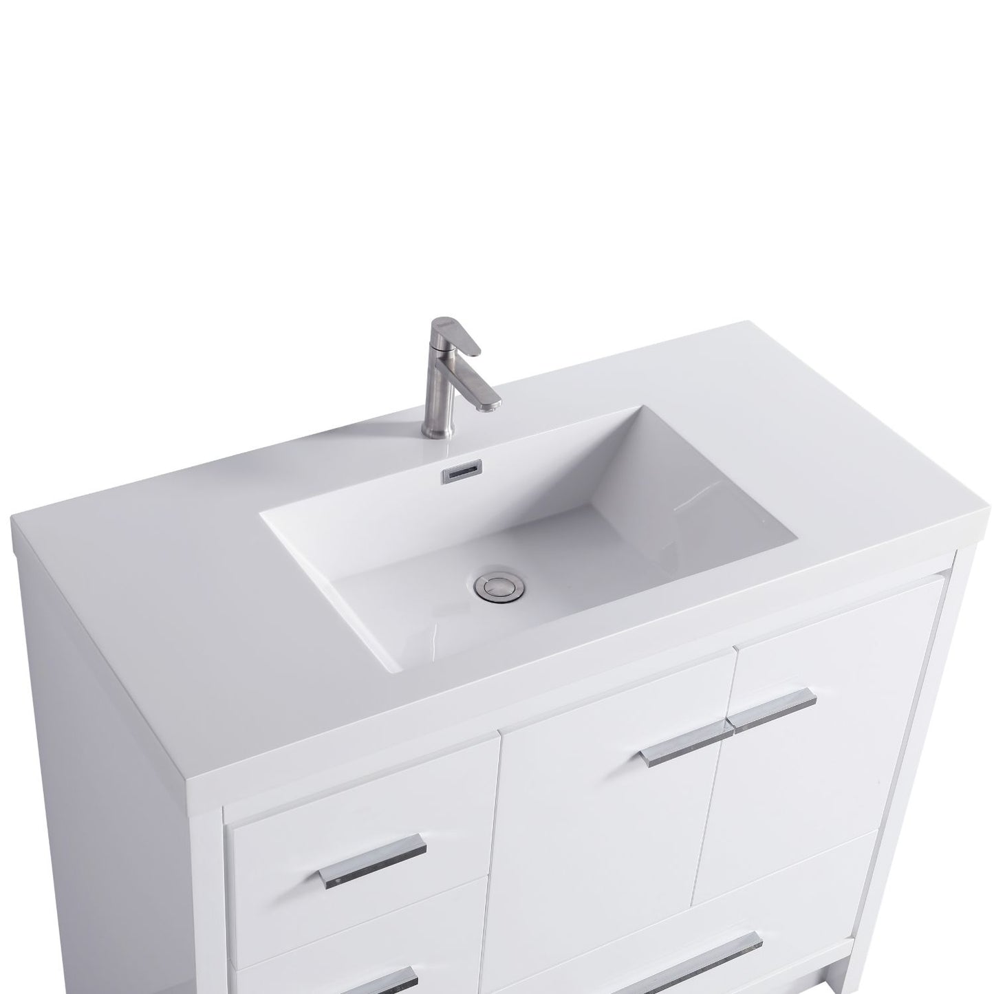 Waterpar® 41.93 in. L x 19.7 in. W x 35 in. H Bathroom Cabinet with Single Resin Sink