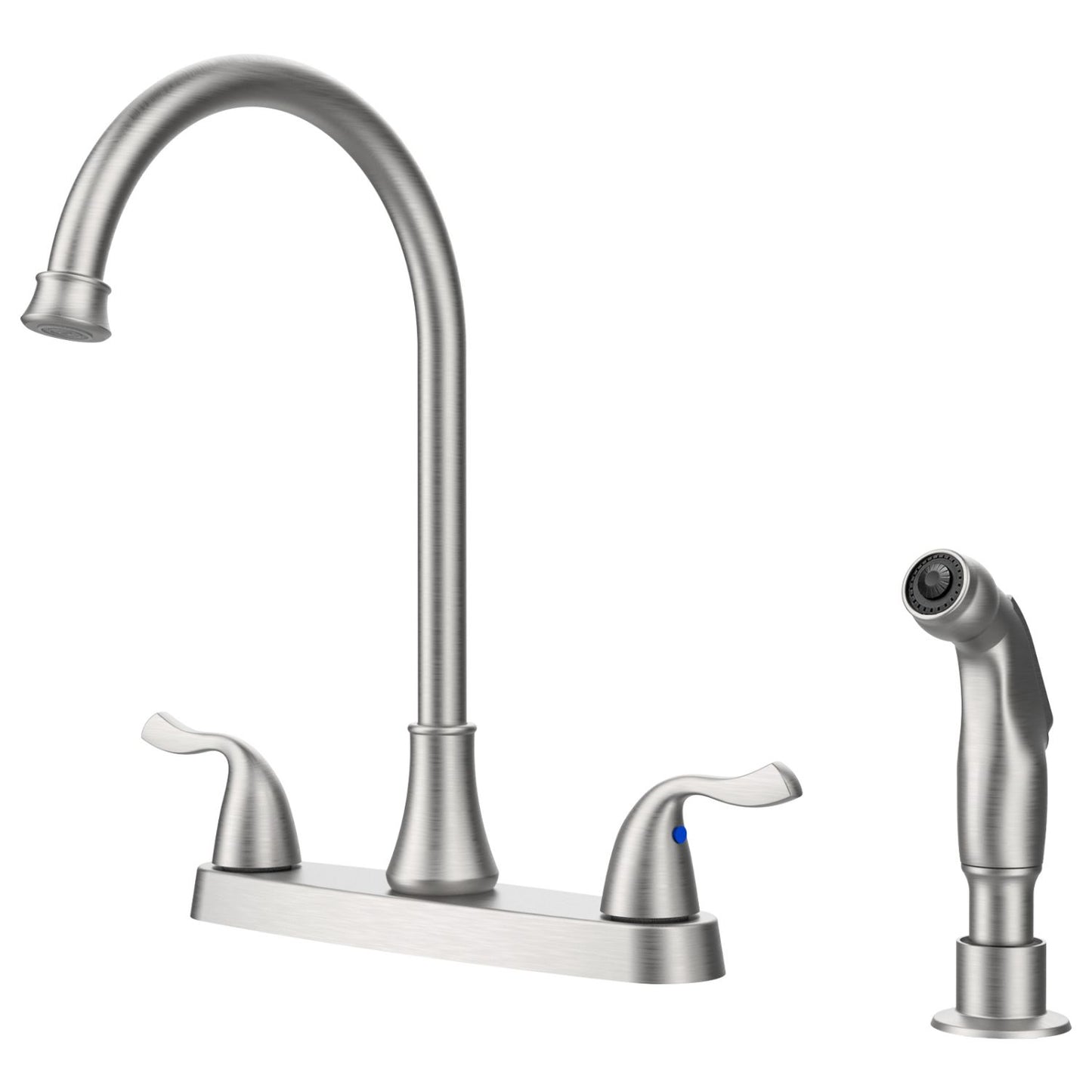 Waterpar® 2-Handle Kitchen Faucet with Pull Out Spray Wand in Brushed Nickel