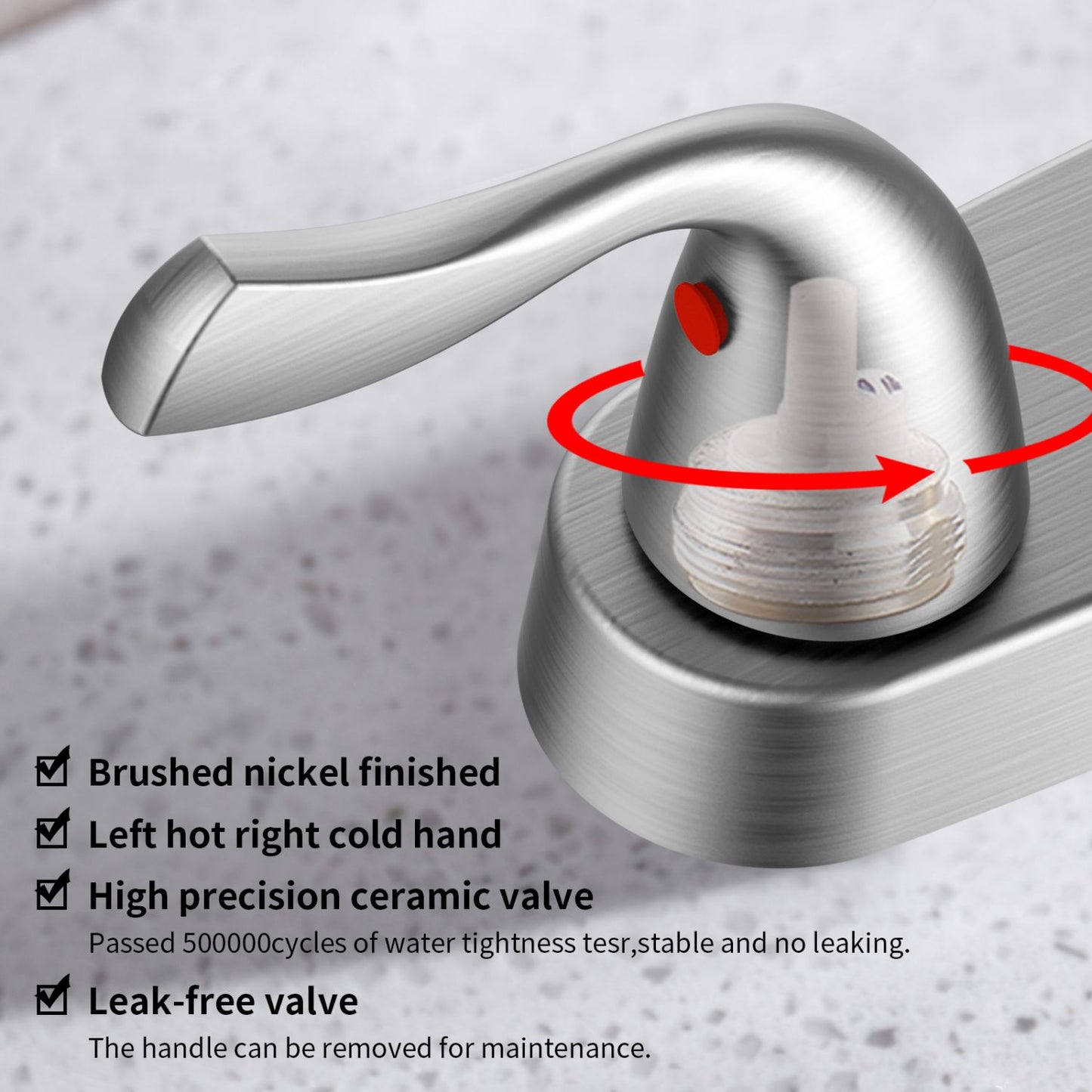 Waterpar® 2-Handle Kitchen Faucet with Pull Out Spray Wand in Brushed Nickel