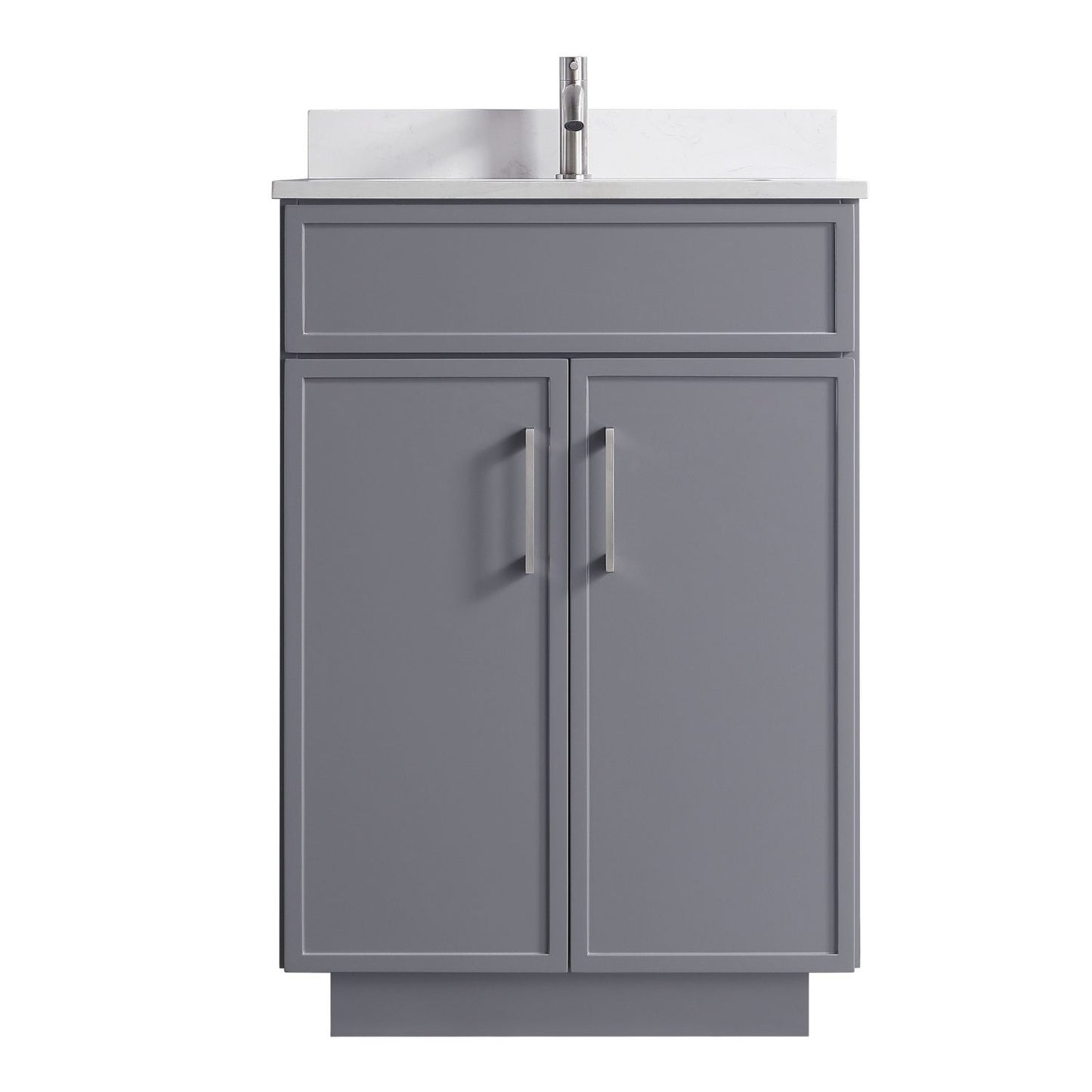 Waterpar® 24 in. L x 22 in. W x 35 in. H Minimalist Bathroom Cabinet with Single Ceramic Sink
