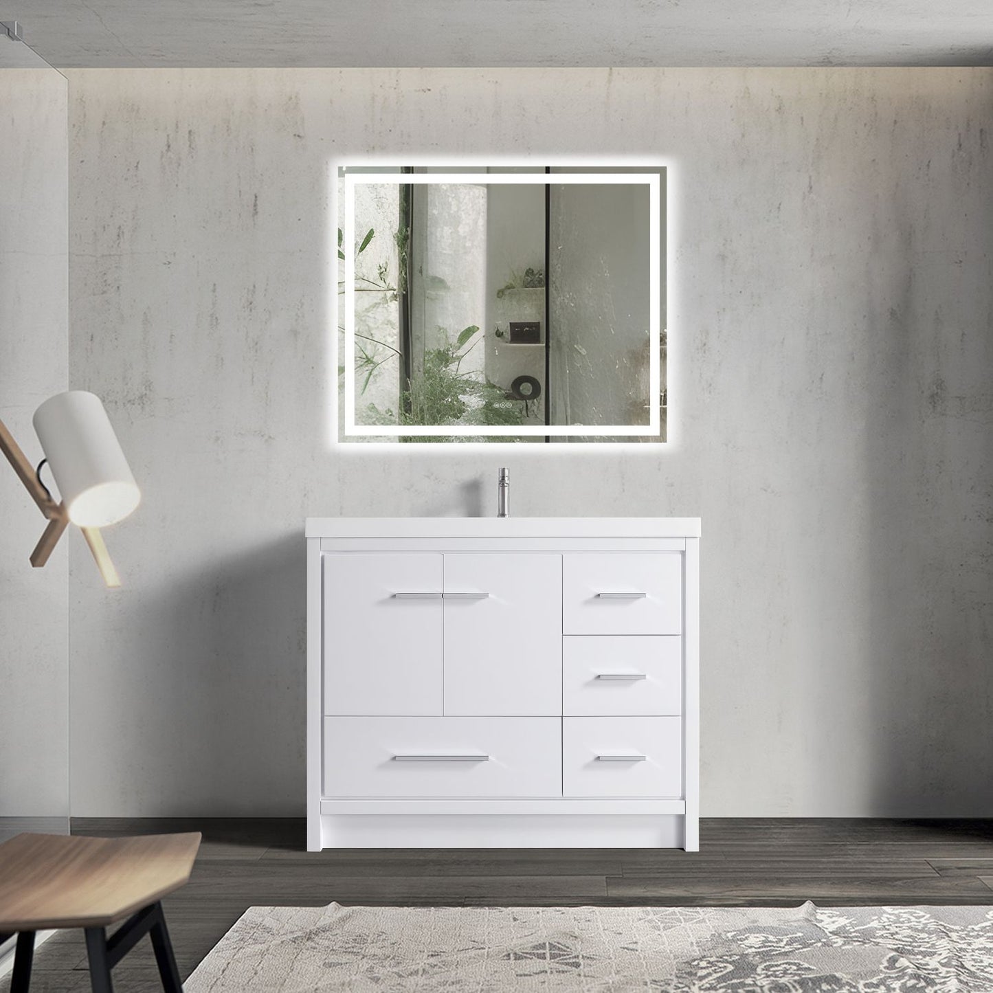 Waterpar® 41.93 in. L x 19.7 in. W x 35 in. H Bathroom Cabinet with Single Resin Sink