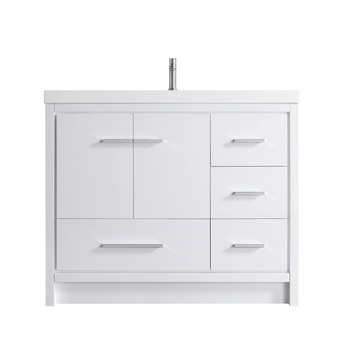 Waterpar® 41.93 in. L x 19.7 in. W x 35 in. H Bathroom Cabinet with Single Resin Sink