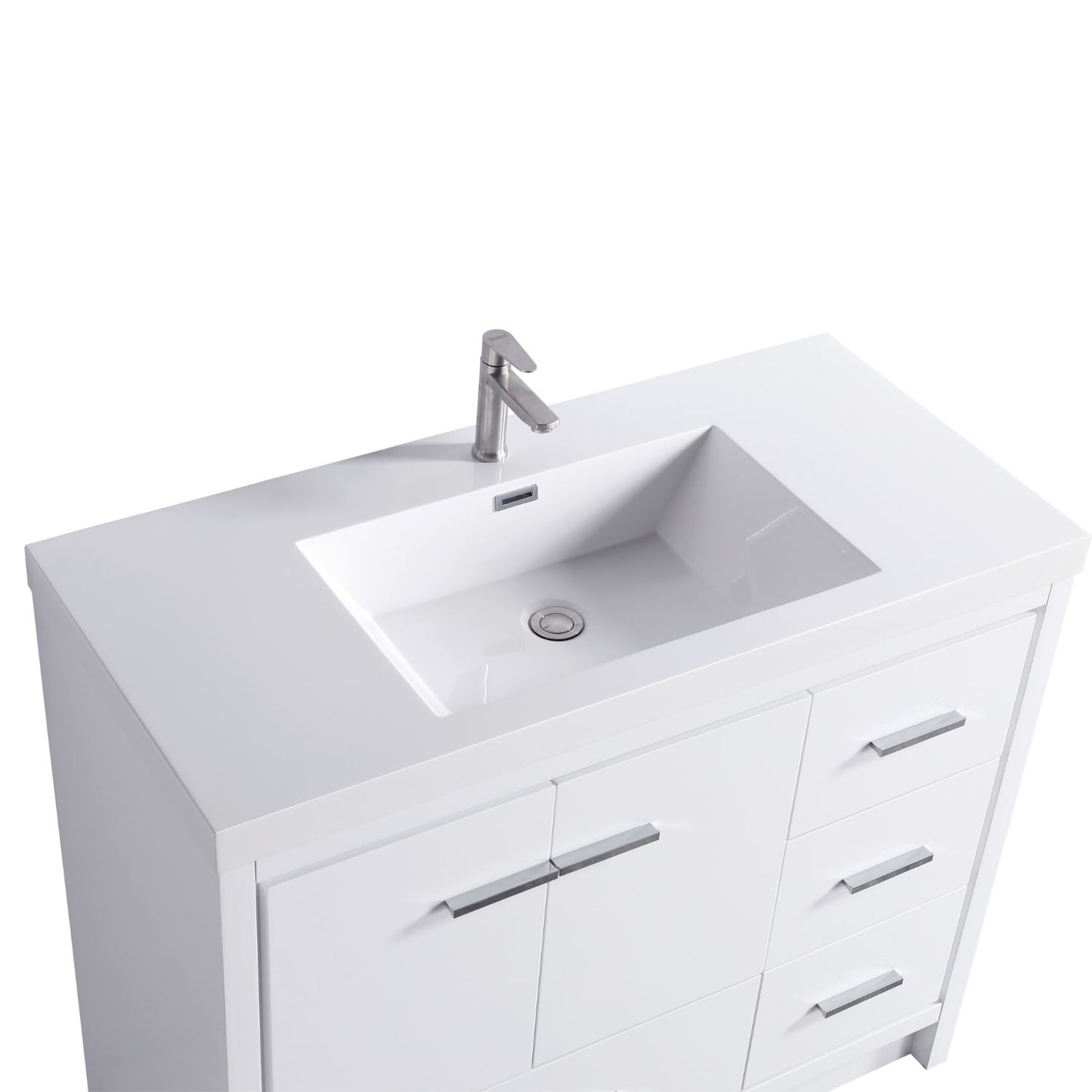 Waterpar® 41.93 in. L x 19.7 in. W x 35 in. H Bathroom Cabinet with Single Resin Sink