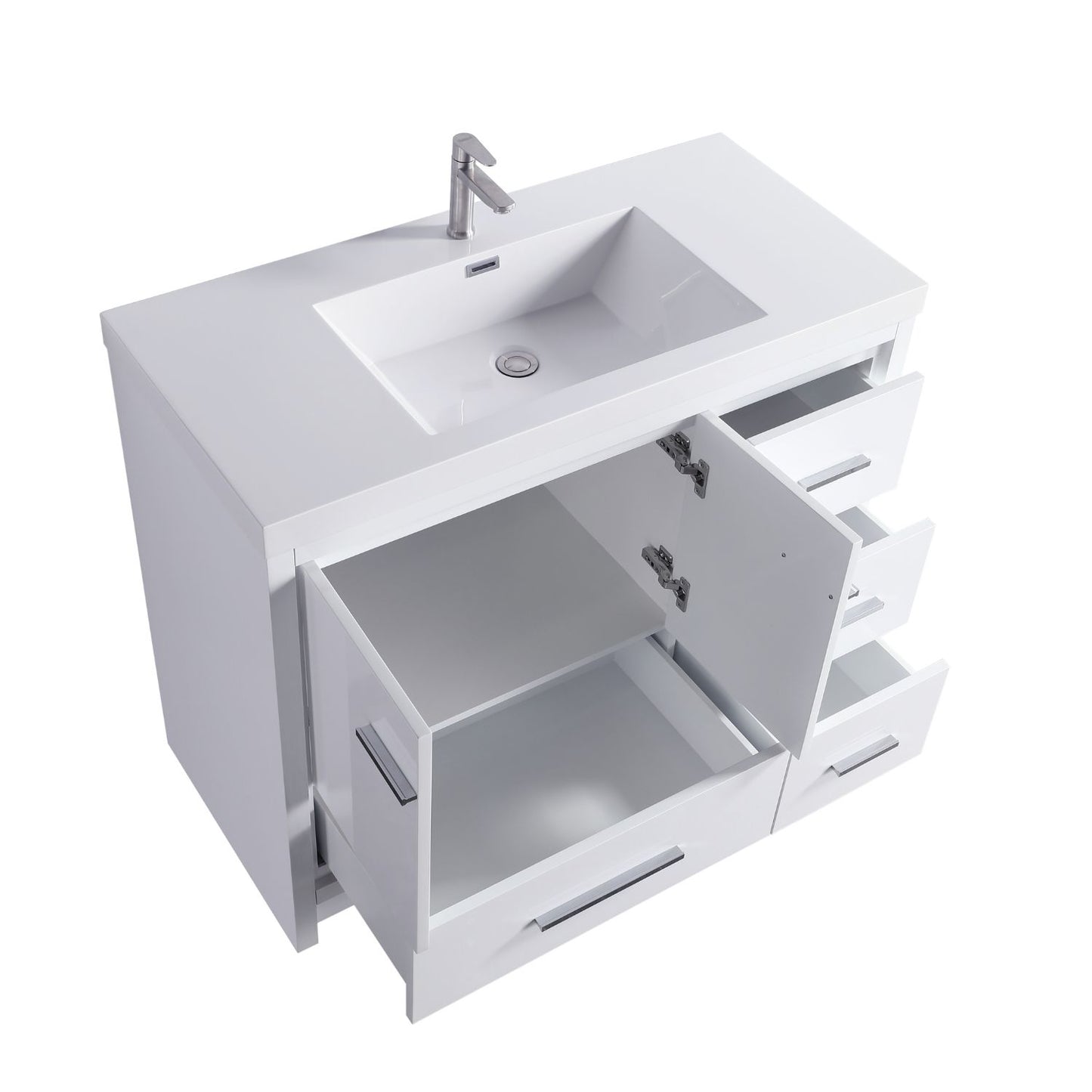 Waterpar® 41.93 in. L x 19.7 in. W x 35 in. H Bathroom Cabinet with Single Resin Sink