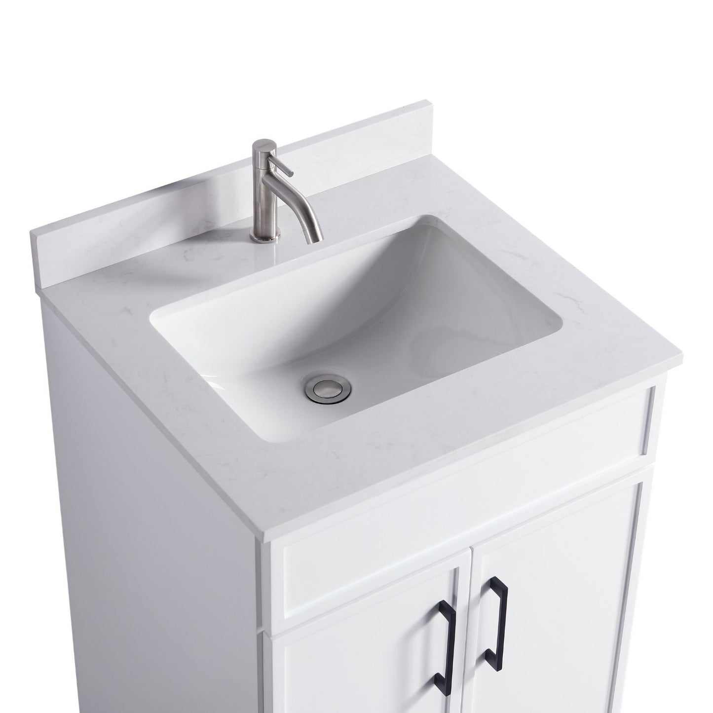 Waterpar® 24 in. L x 22 in. W x 35 in. H Minimalist Bathroom Cabinet with Single Ceramic Sink