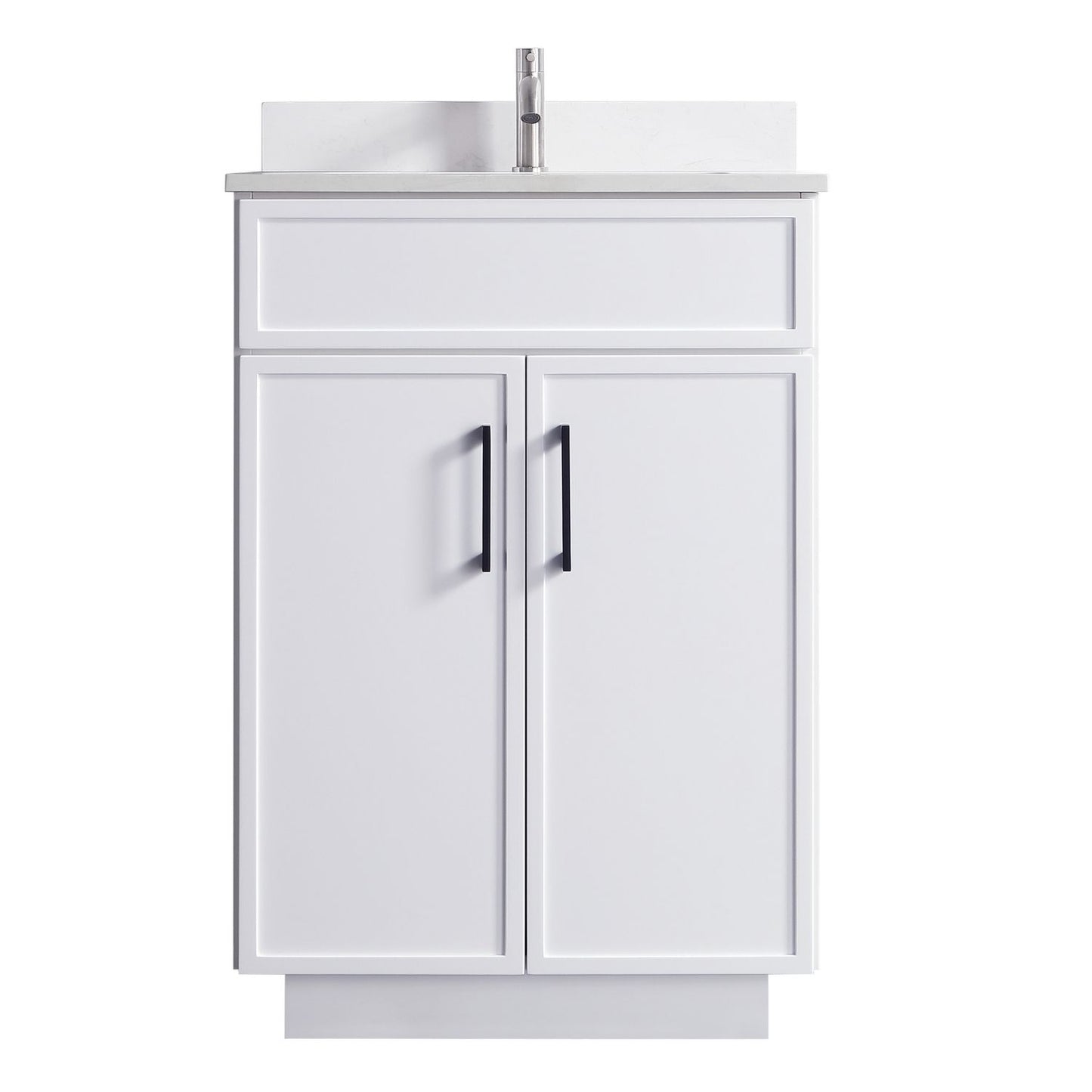 Waterpar® 24 in. L x 22 in. W x 35 in. H Minimalist Bathroom Cabinet with Single Ceramic Sink