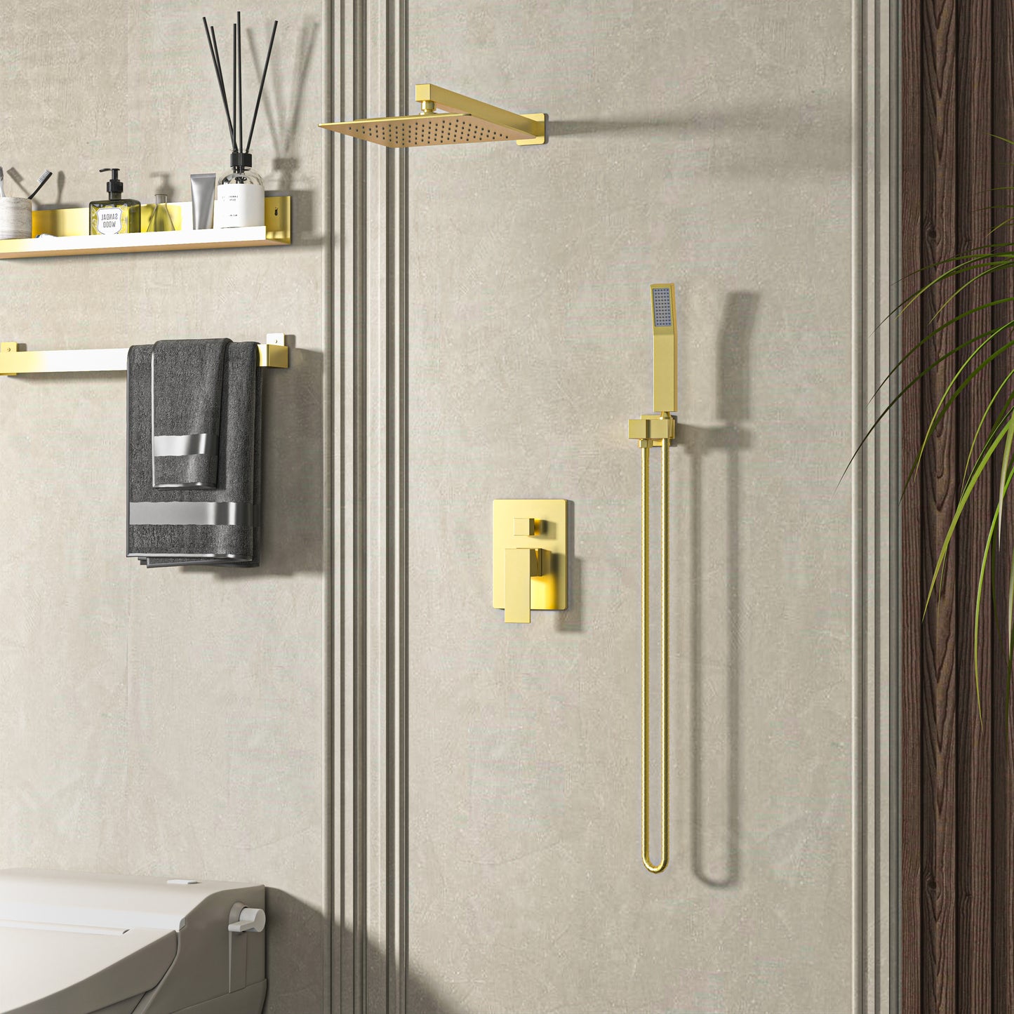 Waterpar®  1-spray Wall Mount Fixed and Handheld Shower Head