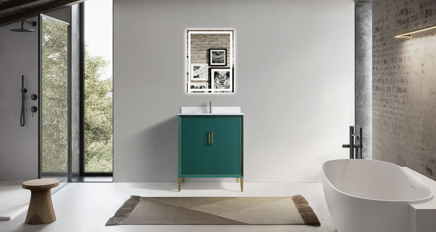 Waterpar® 30 in. L x 22 in. W x 35 in. H Bathroom Cabinet with Single Ceramic Sink