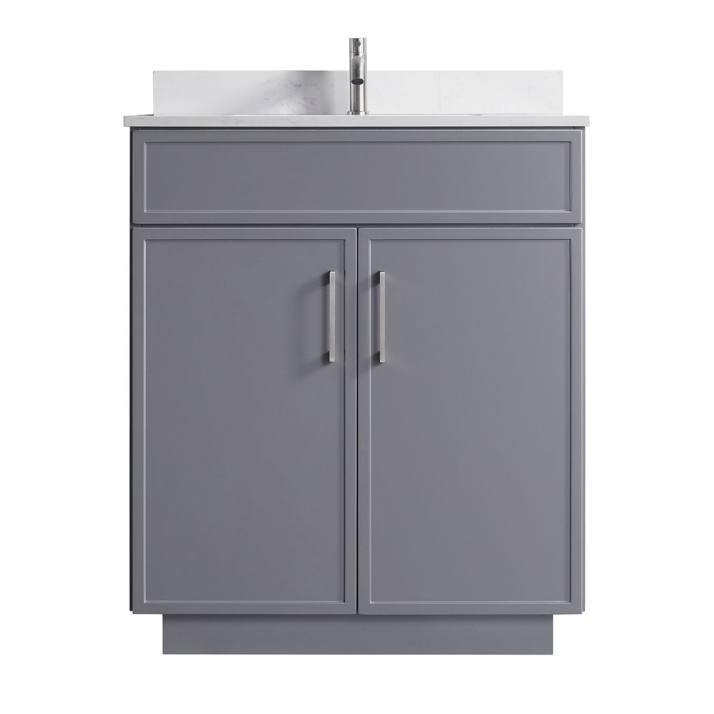 Waterpar® 30 in. L x 22 in. W x 35 in. H Minimalist Bathroom Cabinet with Single Ceramic Sink