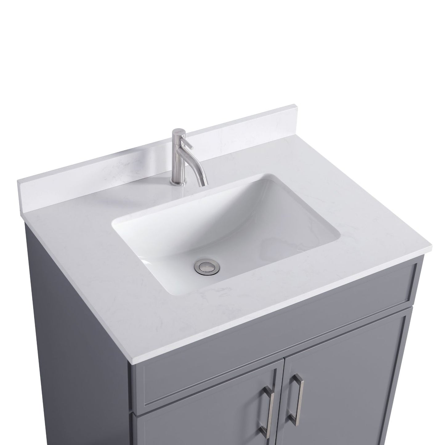 Waterpar® 30 in. L x 22 in. W x 35 in. H Minimalist Bathroom Cabinet with Single Ceramic Sink