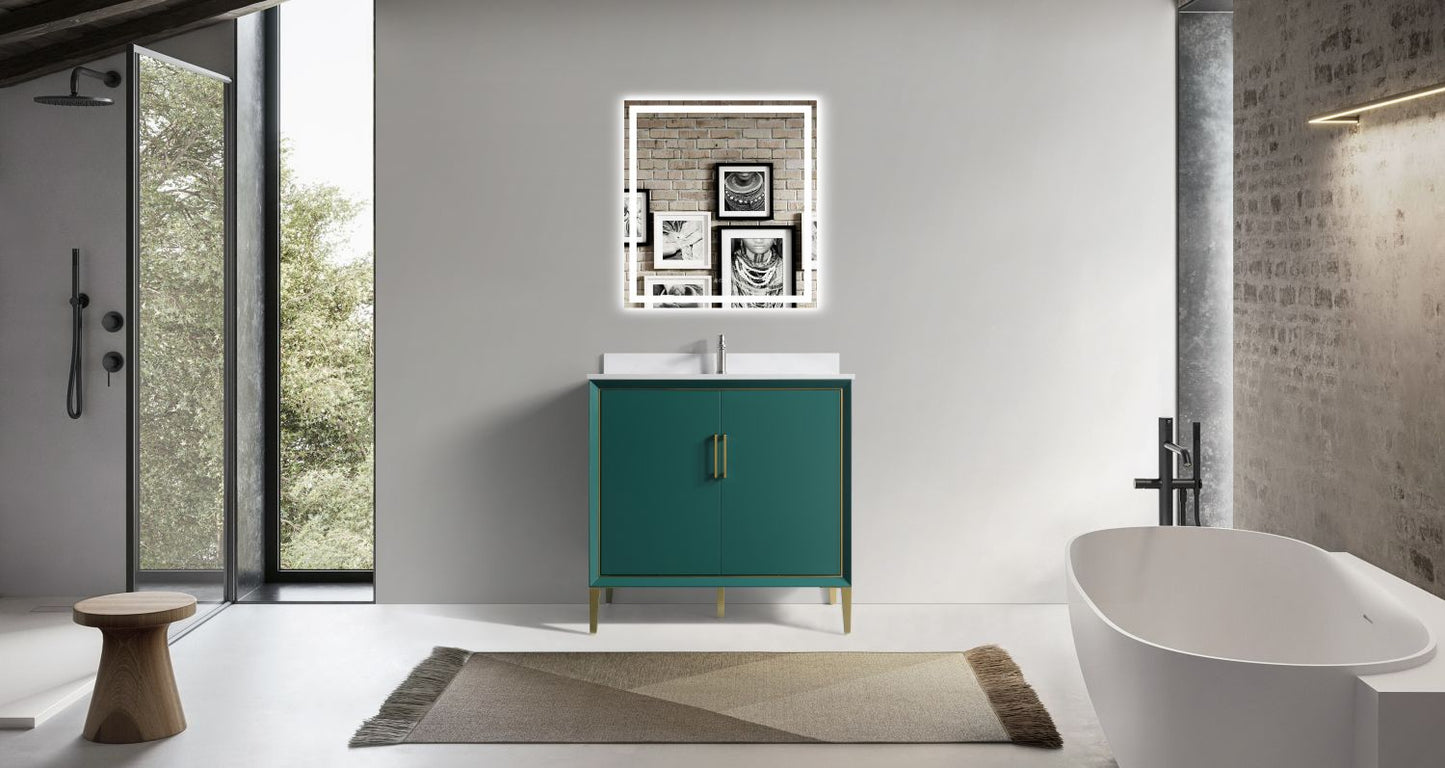 Waterpar® 36 in. L x 22 in. W x 35 in. H Bathroom Cabinet with Single Ceramic Sink