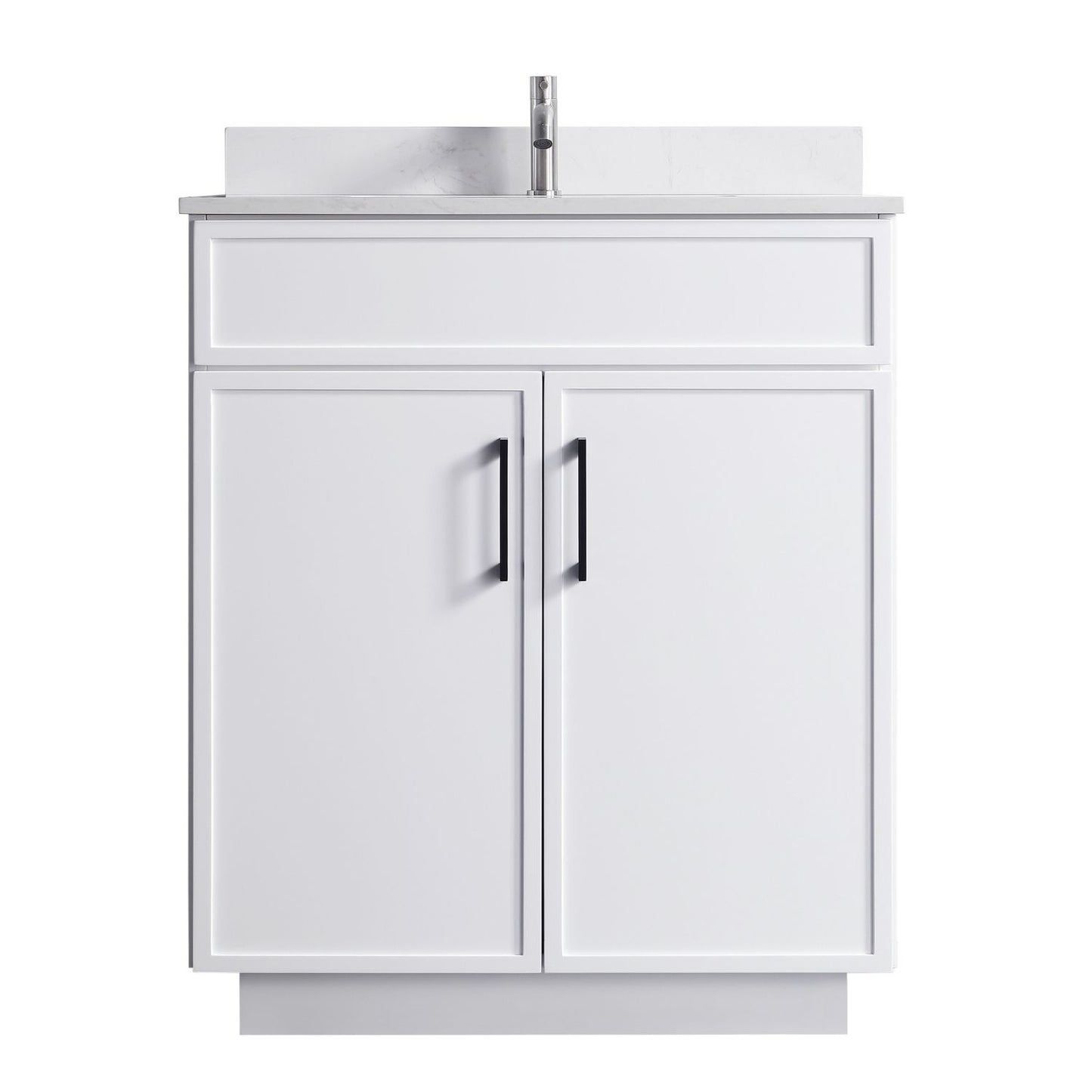 Waterpar® 30 in. L x 22 in. W x 35 in. H Minimalist Bathroom Cabinet with Single Ceramic Sink
