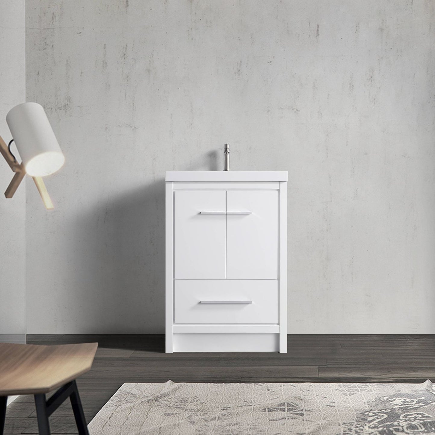 Waterpar® 23.74 in. L x 19.7 in. W x 35 in. H Bathroom Cabinet with Single Resin Sink