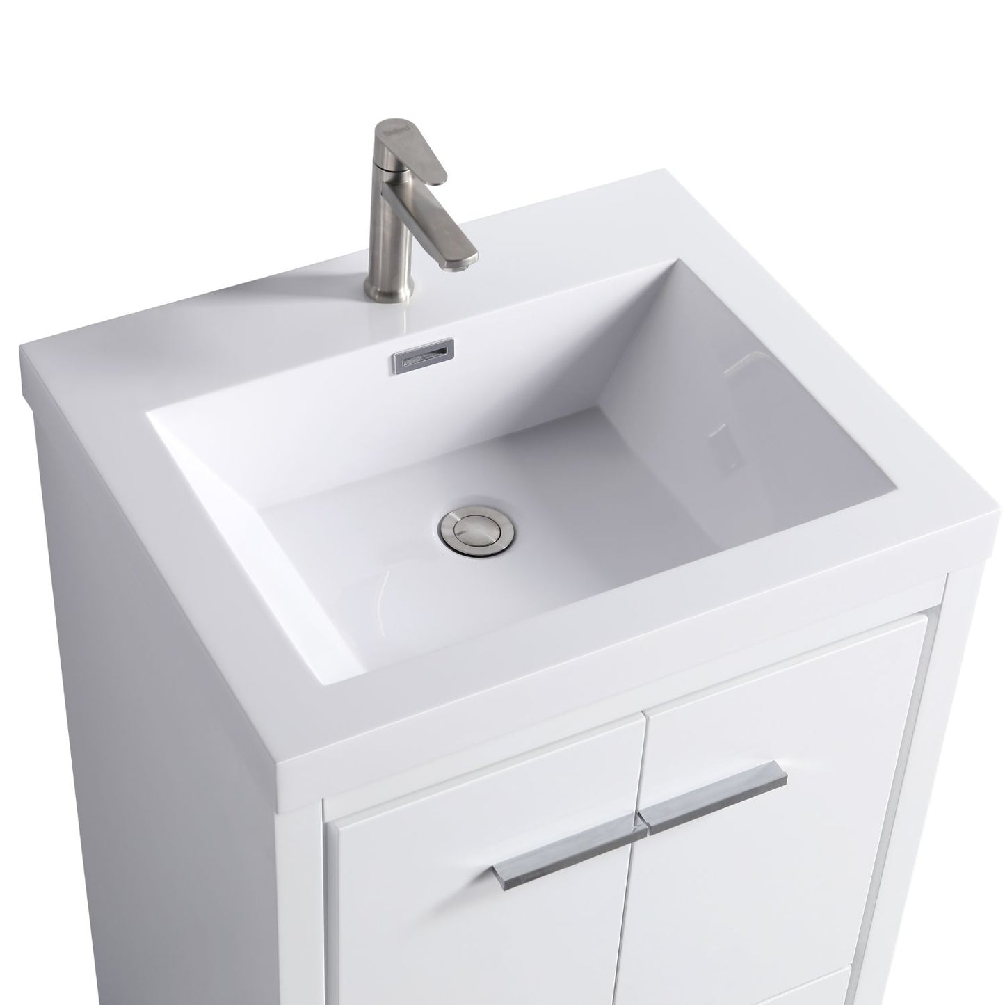 Waterpar® 23.74 in. L x 19.7 in. W x 35 in. H Bathroom Cabinet with Single Resin Sink