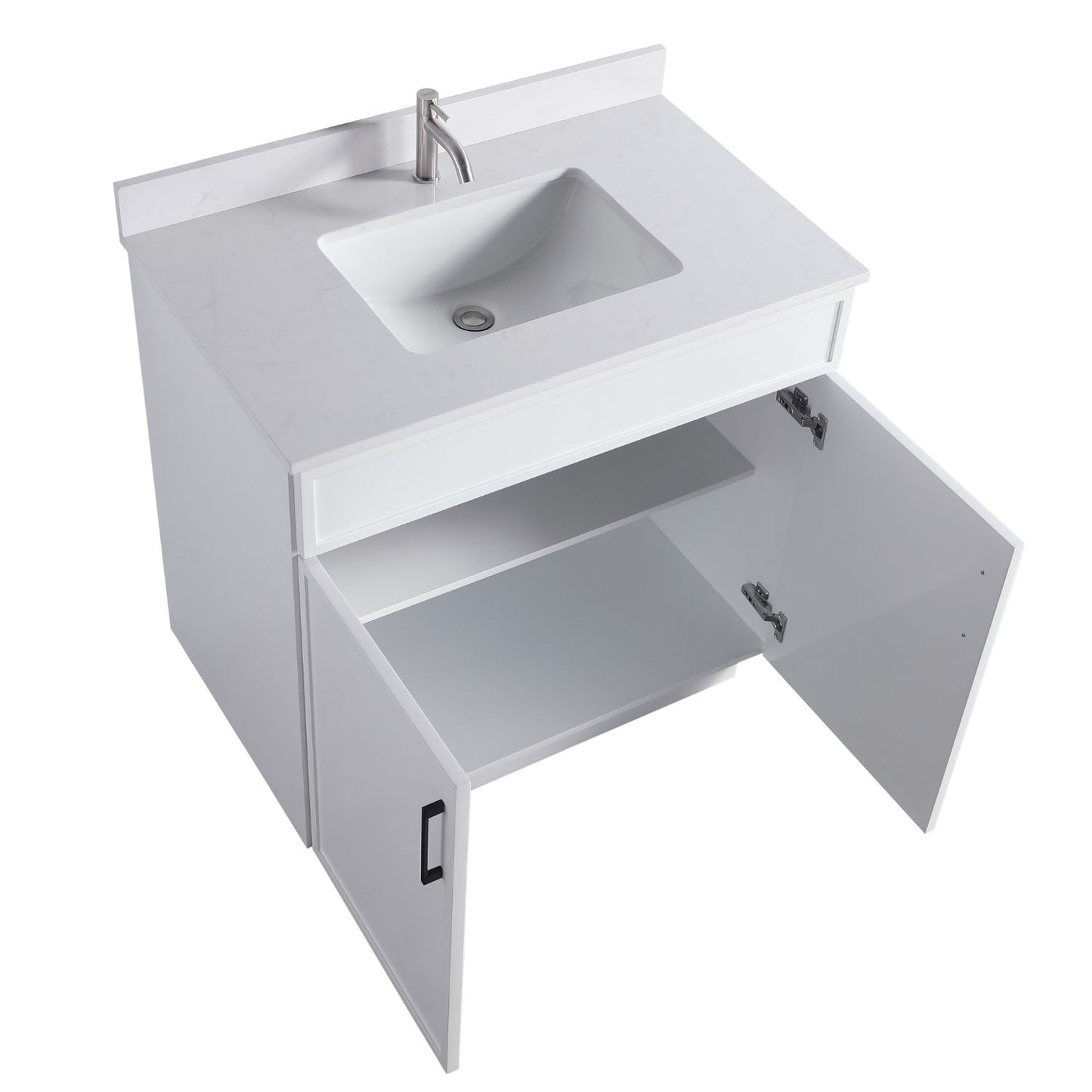 Waterpar® 36 in. L x 22 in. W x 35 in. H Minimalist Bathroom Cabinet with Single Ceramic Sink