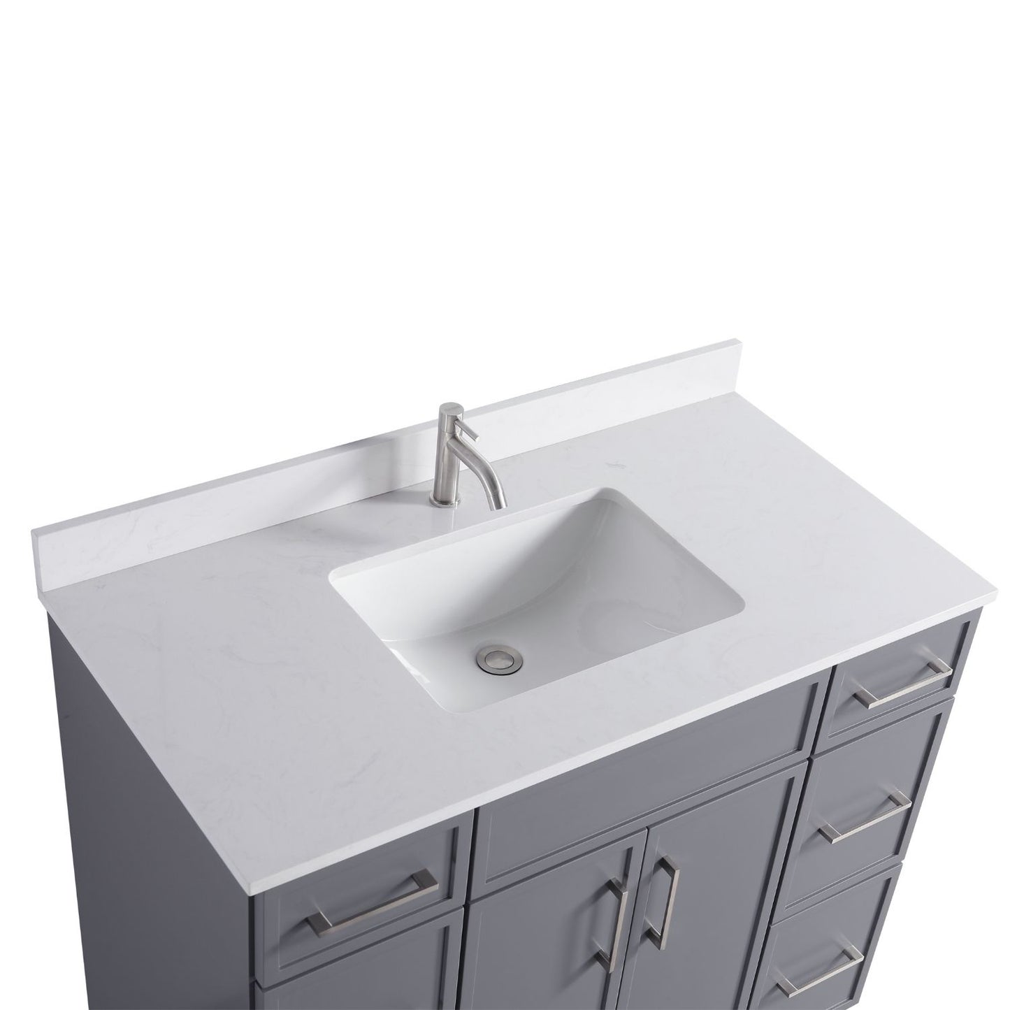 Waterpar® 42 in. L x 22 in. W x 35 in. H Minimalist Bathroom Cabinet with Single Ceramic Sink