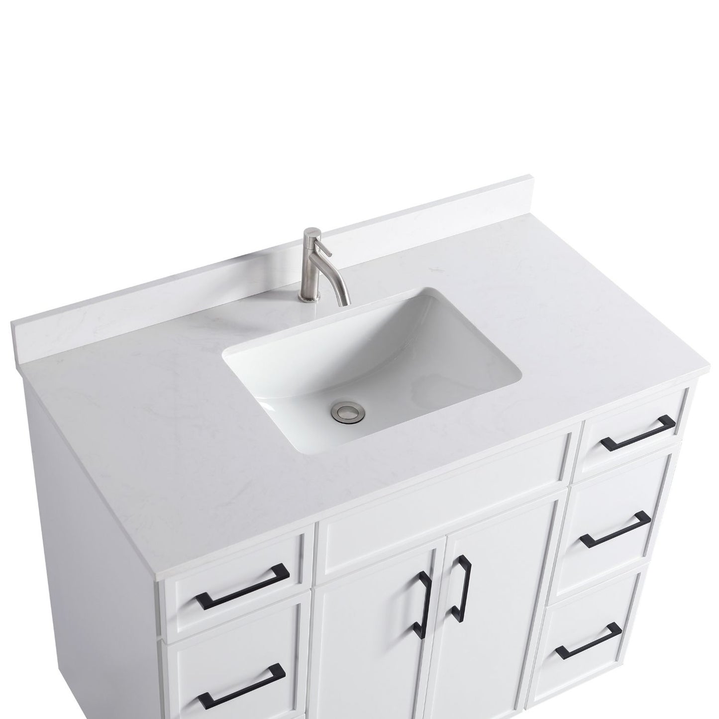 Waterpar® 42 in. L x 22 in. W x 35 in. H Minimalist Bathroom Cabinet with Single Ceramic Sink