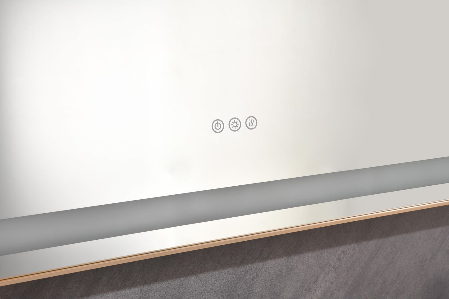 Waterpar® 118 in. W x 36 in. H Rectangular Framed Wall Bathroom Vanity Mirror with Front Light