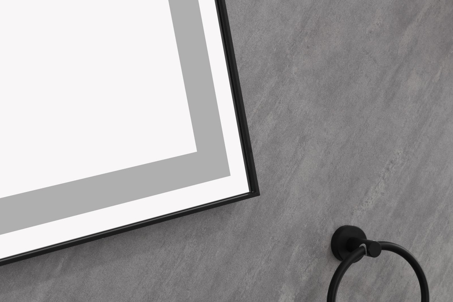 Waterpar® 118 in. W x 36 in. H Rectangular Framed Wall Bathroom Vanity Mirror with Front Light