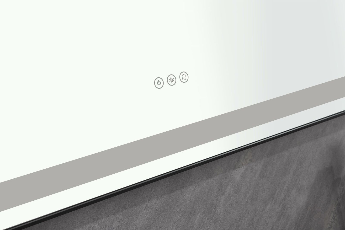 Waterpar® 118 in. W x 36 in. H Rectangular Framed Wall Bathroom Vanity Mirror with Front Light