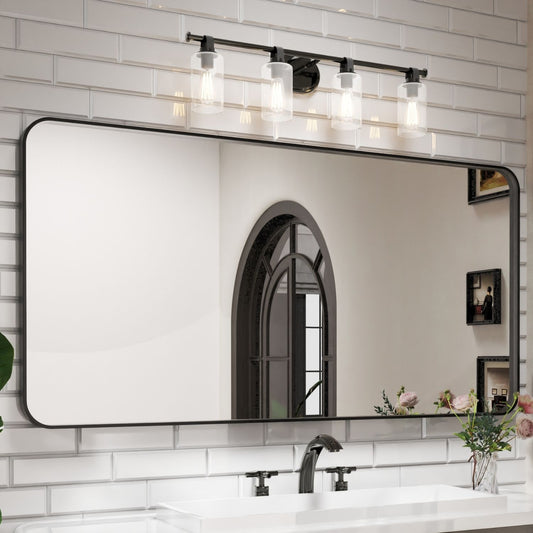 Waterpar®  72 in. W x 36 in. H Rectangular Aluminum Framed Wall Bathroom Vanity Mirror