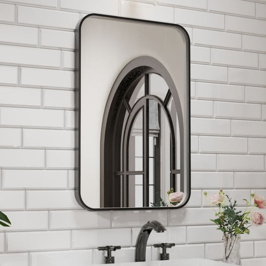 Waterpar® 28 in. W x 36 in. H Rectangular Aluminum Framed Wall Bathroom Vanity Mirror