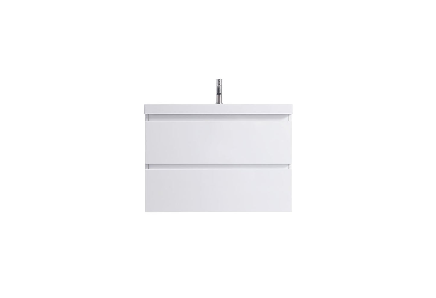 Waterpar® 29.65 in. L x 19.7 in. W x 21.65 in. H White Bathroom Cabinet with Single Resin Sink