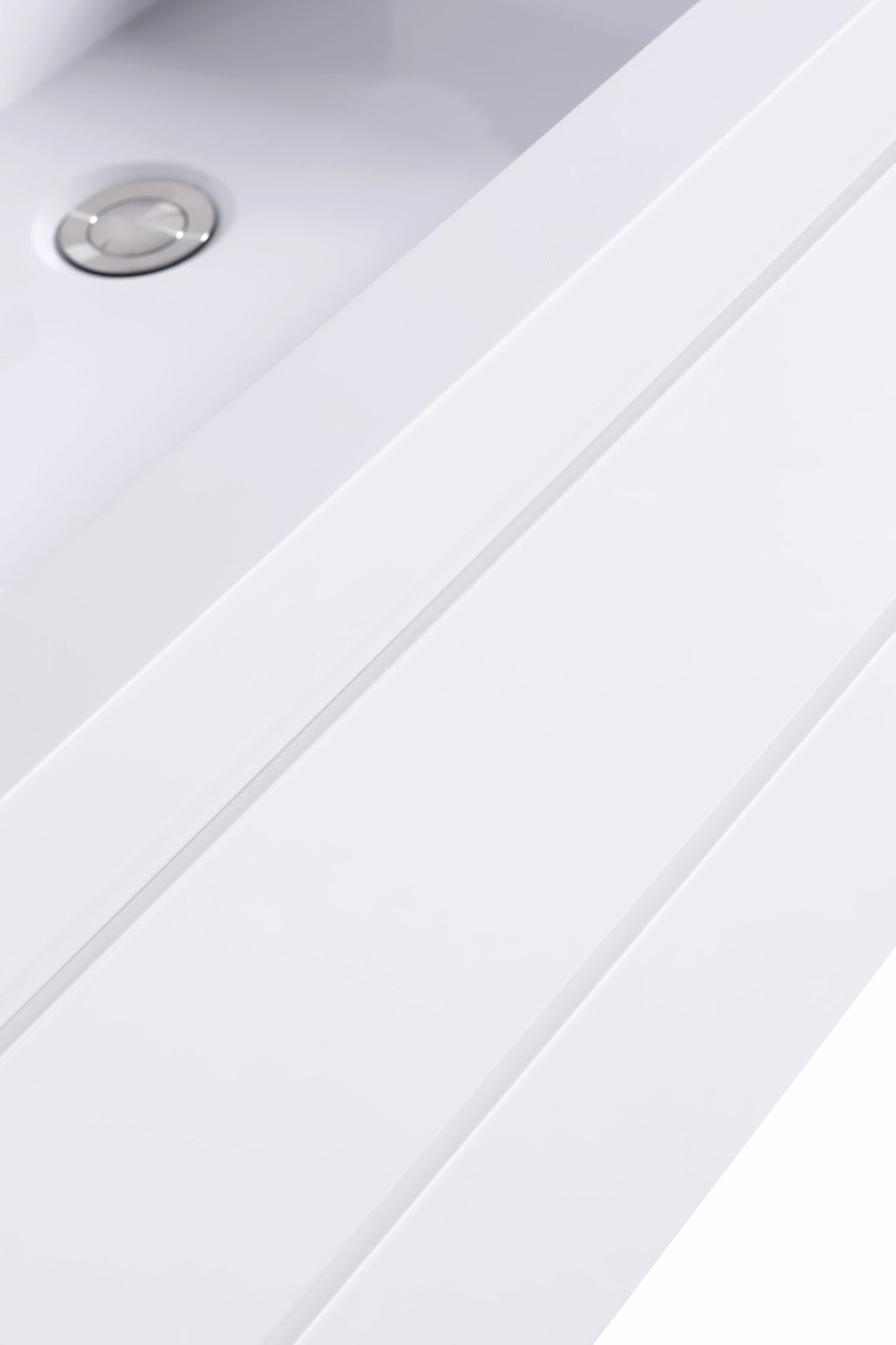 Waterpar® 29.65 in. L x 19.7 in. W x 21.65 in. H White Bathroom Cabinet with Single Resin Sink