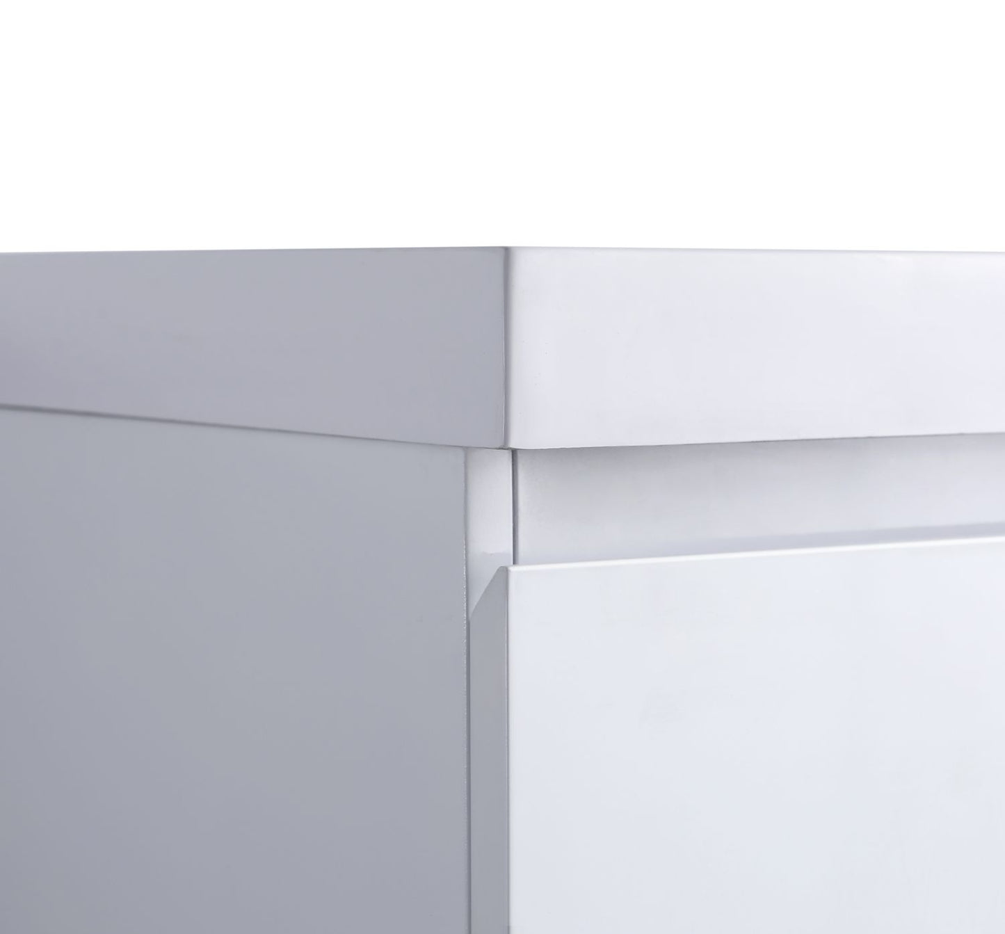 Waterpar® 47.4 in. L x 19.7 in. W x 21.65 in. H White Bathroom Cabinet with Single Resin Sink