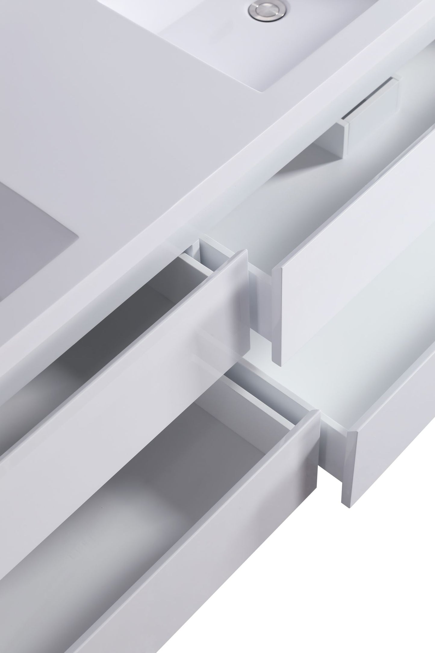 Waterpar® 70.87 in. L x 19.7 in. W x 21.65 in. H White Bathroom Cabinet with Single Resin Sink