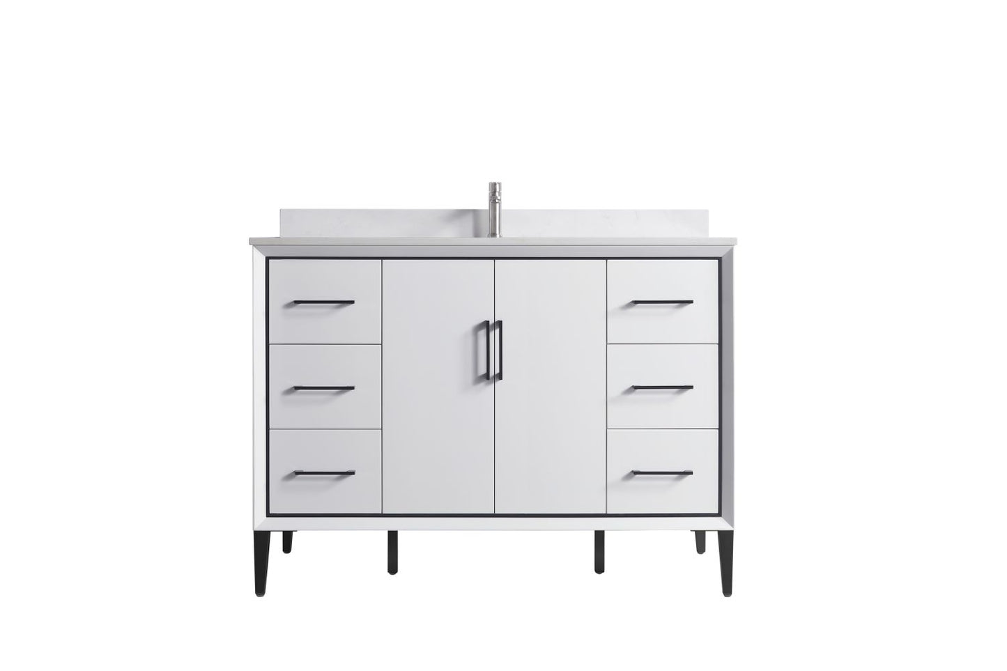 Waterpar® 48 in. L x 22 in. W x 35 in. H Bathroom Cabinet with Single Ceramic Sink