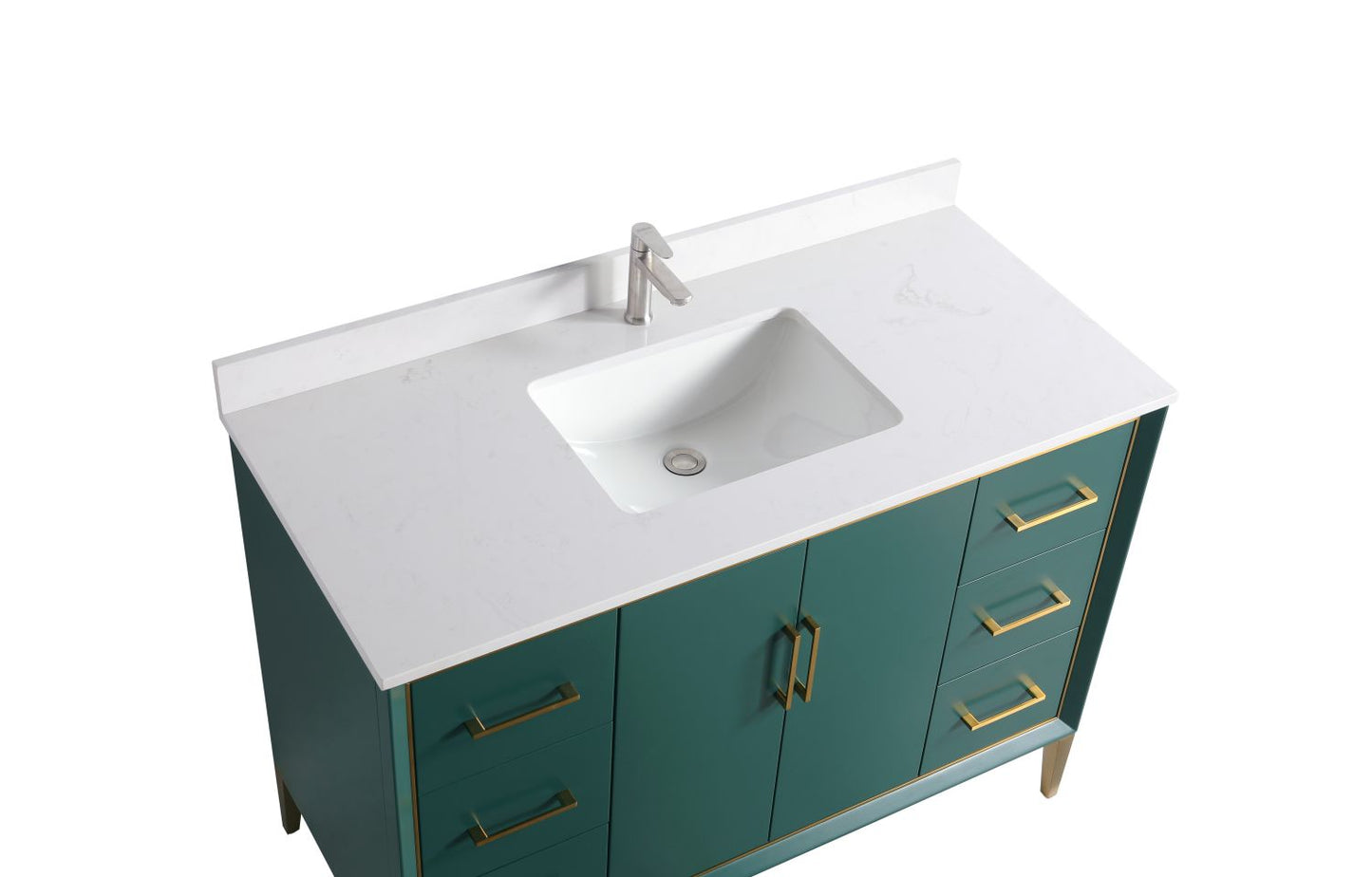 Waterpar® 48 in. L x 22 in. W x 35 in. H Bathroom Cabinet with Single Ceramic Sink