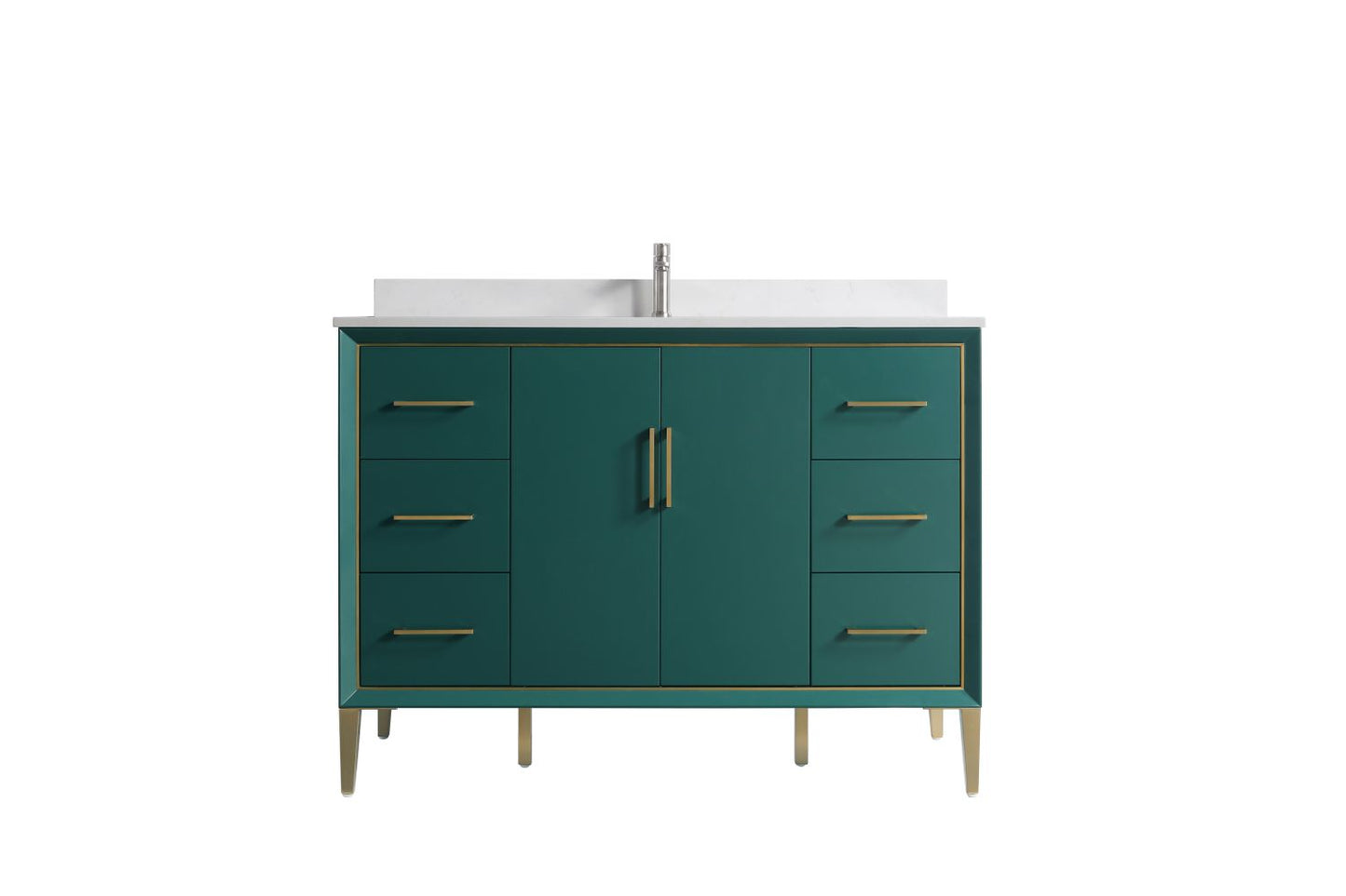 Waterpar® 48 in. L x 22 in. W x 35 in. H Bathroom Cabinet with Single Ceramic Sink