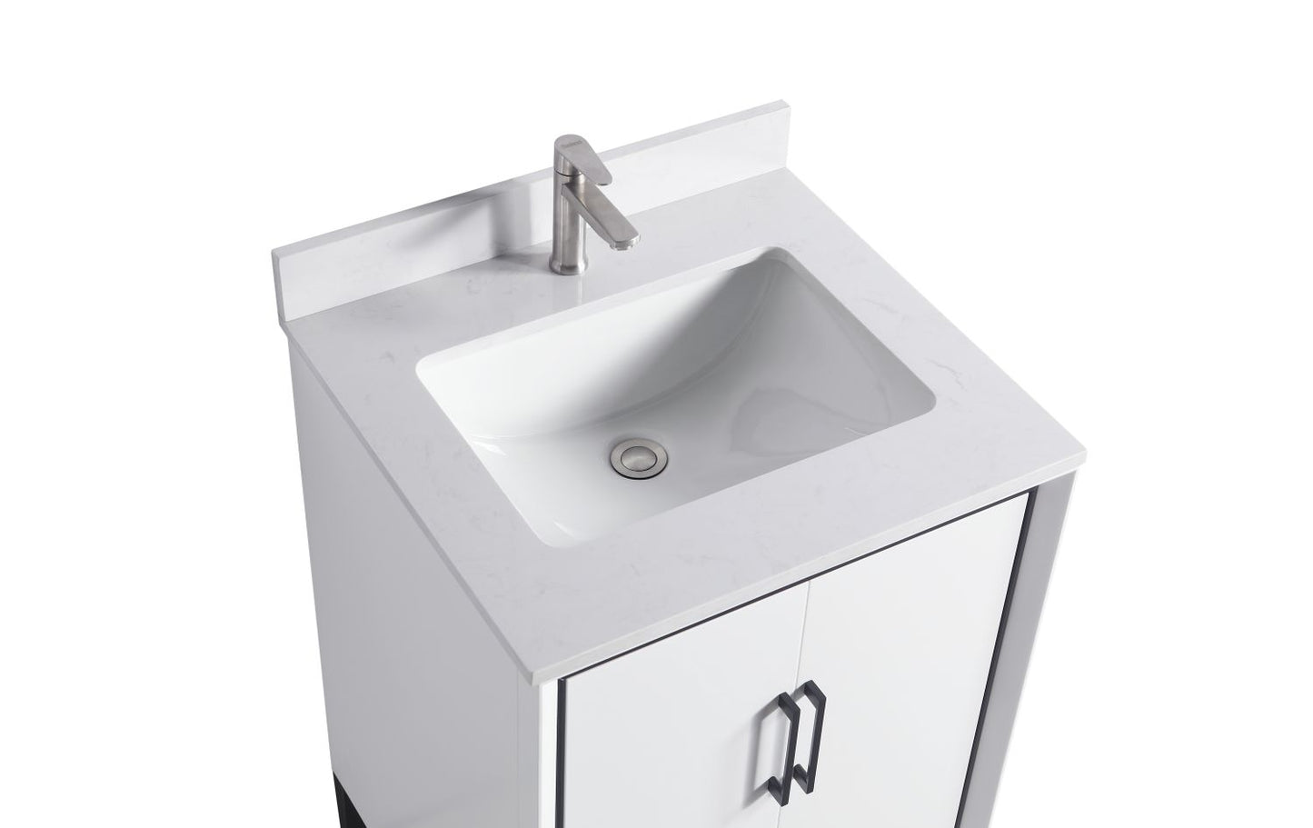 Waterpar® 24 in. L x 22 in. W x 35 in. H Bathroom Cabinet with Single Ceramic Sink