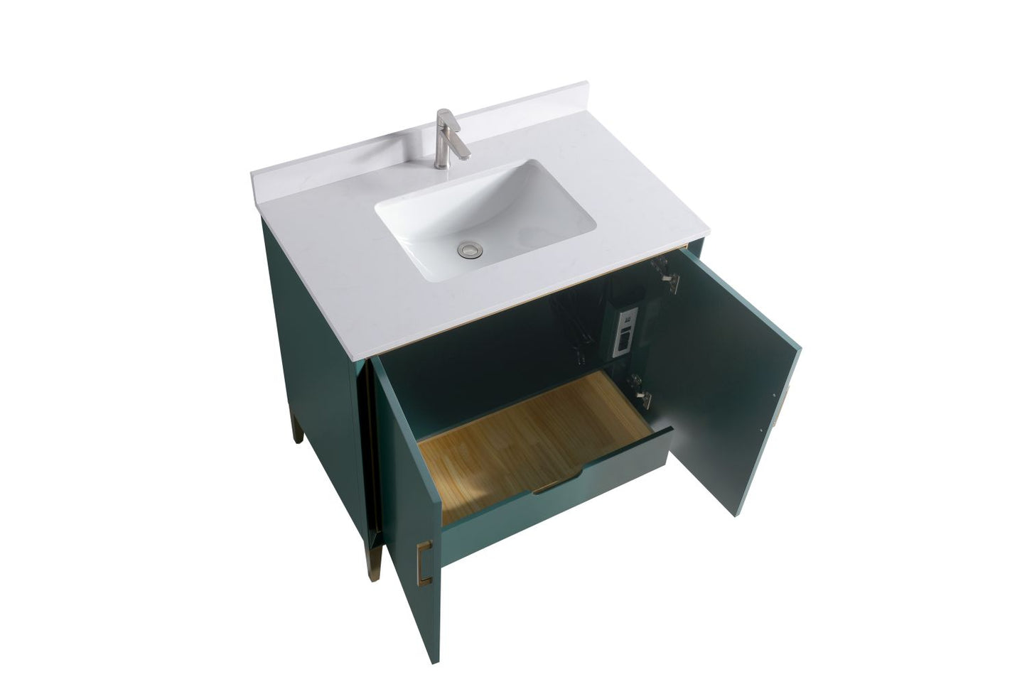 Waterpar® 36 in. L x 22 in. W x 35 in. H Bathroom Cabinet with Single Ceramic Sink