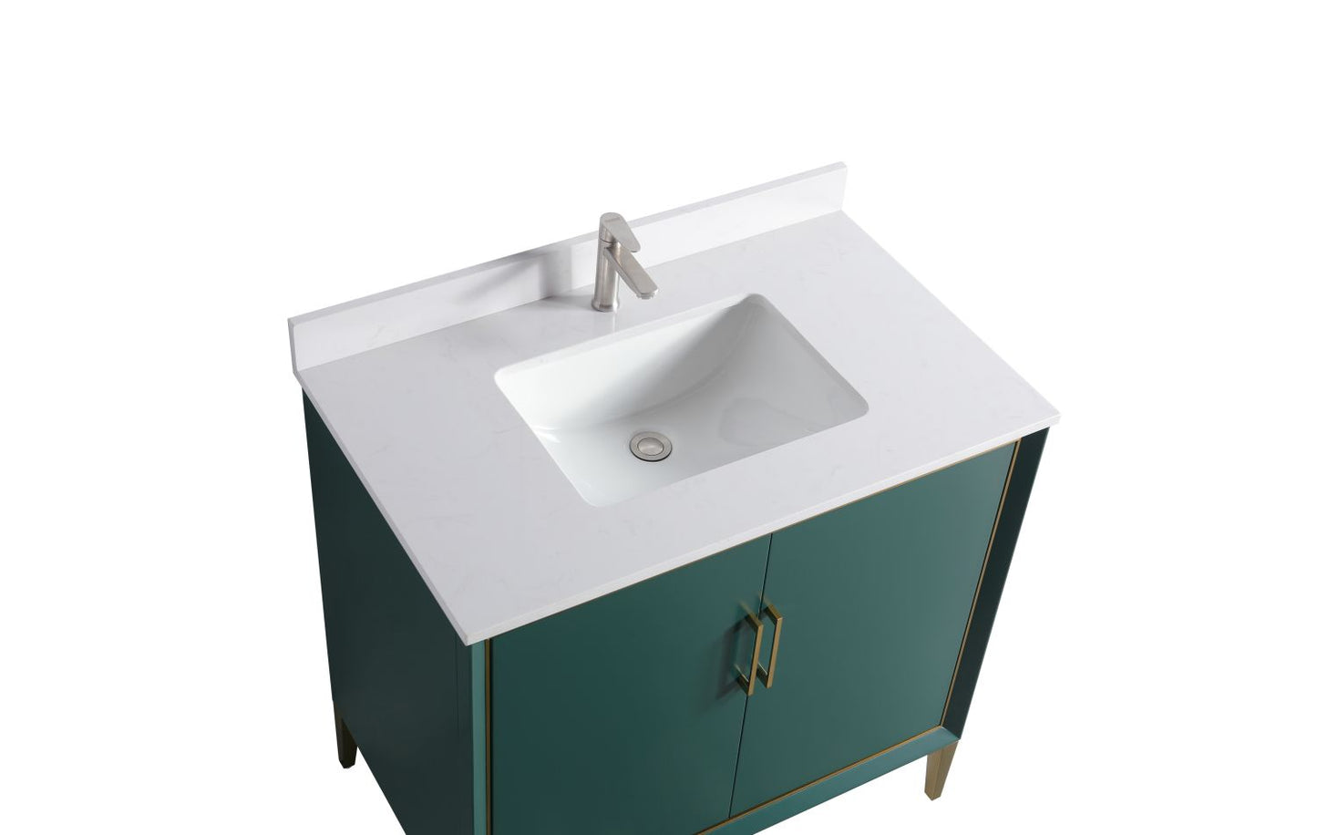 Waterpar® 36 in. L x 22 in. W x 35 in. H Bathroom Cabinet with Single Ceramic Sink
