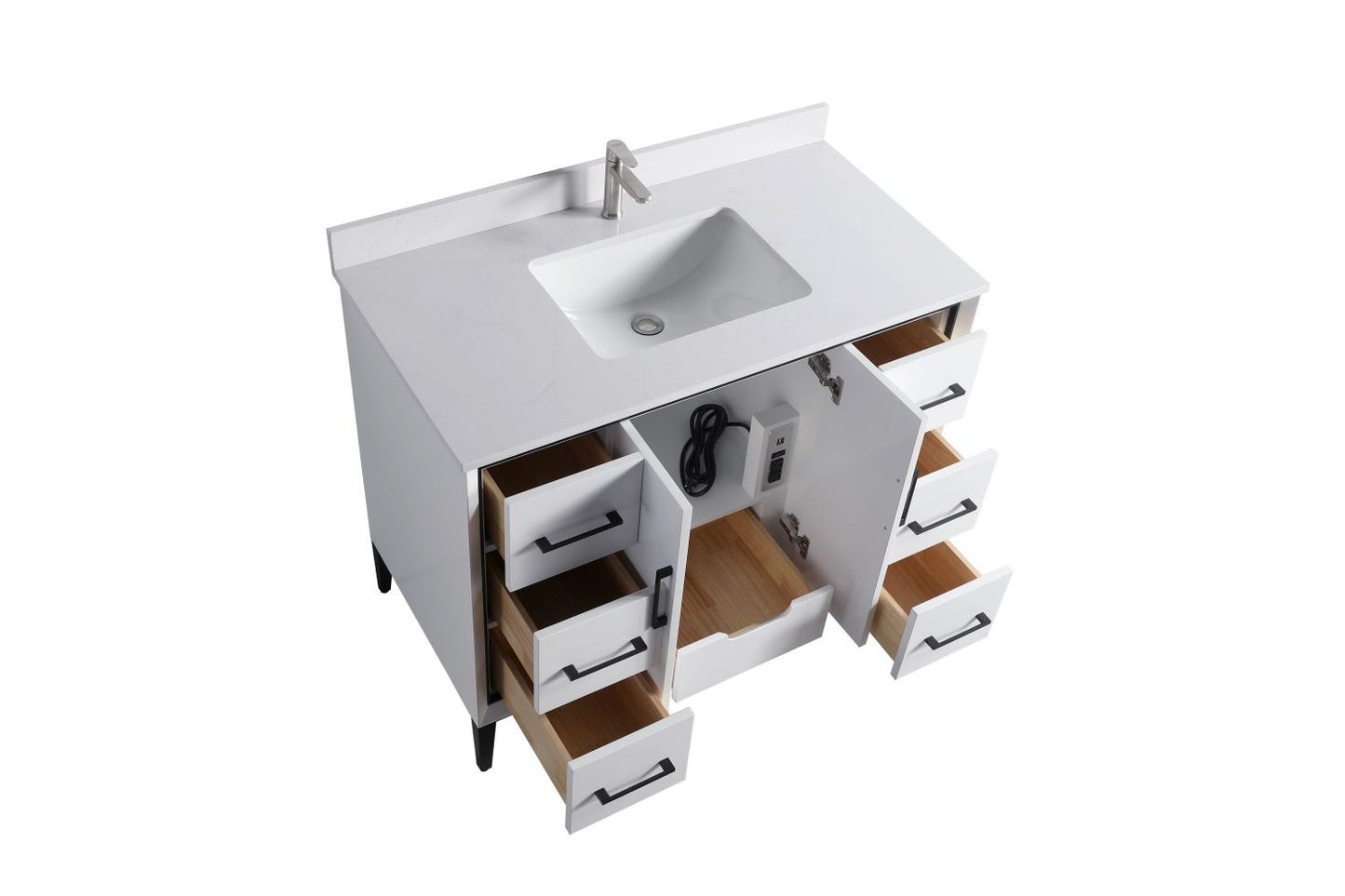 Waterpar® 36 in. L x 22 in. W x 35 in. H Bathroom Cabinet with Single Ceramic Sink