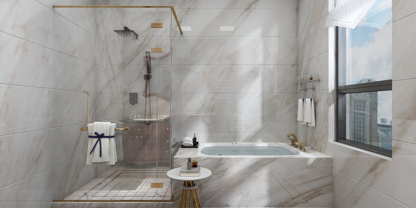 Waterpar®  1-spray Wall Mount Fixed and Handheld Shower Head