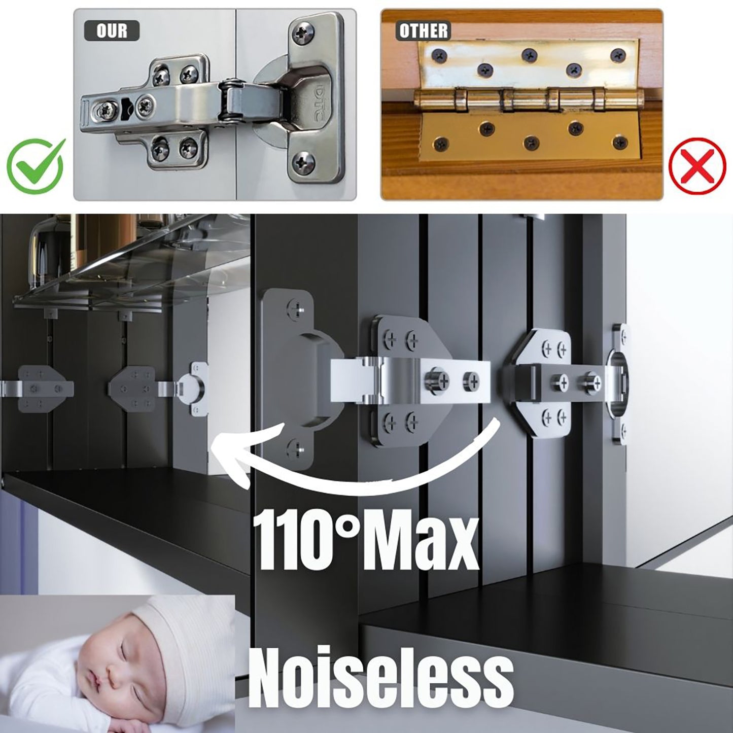 Waterpar® 24 in. W x 36 in. H Rectangular LED Aluminum Recessed/Surface Mount Medicine Cabinet with Mirror