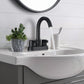 Waterpar® 4 in. Centerset Double Handle Bathroom Faucet with Supply Hose and Pop-up Drain