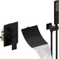 Waterpar®  1-Spray Square Shower System Wall Hand Shower Head and Tub Faucet in Matte Black (Valve Included)