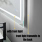 Waterpar® 36 in. W x 28 in. H LED Rectangular Frameless Anti-Fog Wall Bathroom Mirror Front Light