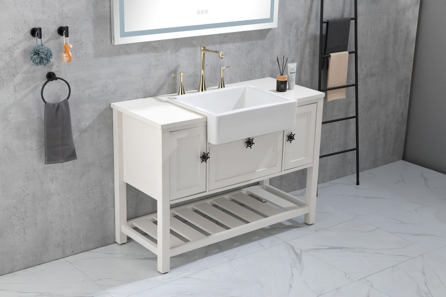 Waterpar® 40 in. W x 32 in. H Rectangular Frameless Wall Bathroom Vanity Mirror with Backlit and Front Light