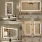 Waterpar® 36 in. W x 28 in. H LED Rectangular Frameless Anti-Fog Wall Bathroom Mirror Front Light