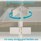 Waterpar® Bi-Fold Minimalist Semi Frameless Shower Door in Brushed Nickel with Clear Glass