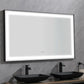 Waterpar® 118 in. W x 36 in. H Rectangular Framed Wall Bathroom Vanity Mirror with Front Light